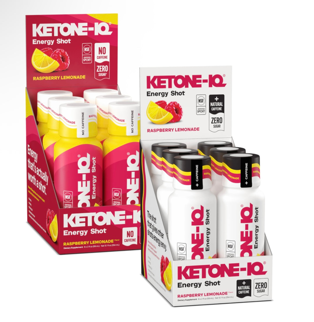 KETONE IQ SHOTS X6 units - RASPBERRY LEMONADE - NO CAFFEINE