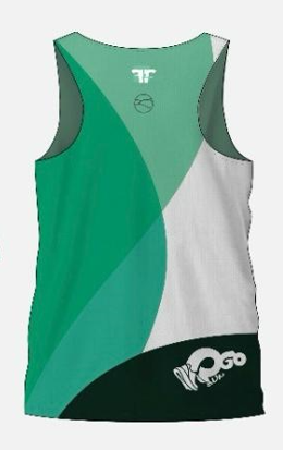 SINGLET DIEGO RUN GREEN & WHITE - MEN