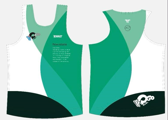 SINGLET DIEGO RUN GREEN & WHITE - MEN