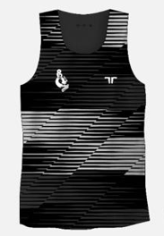 SINGLET DIEGO RUN BLACK & WHITE - MEN