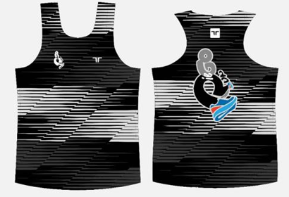 SINGLET DIEGO RUN BLACK & WHITE - MEN