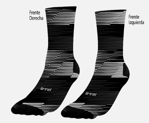 SOCKS DIEGO RUN BLACK & WHITE